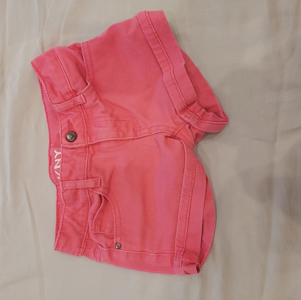 DKNY pink jean shorts